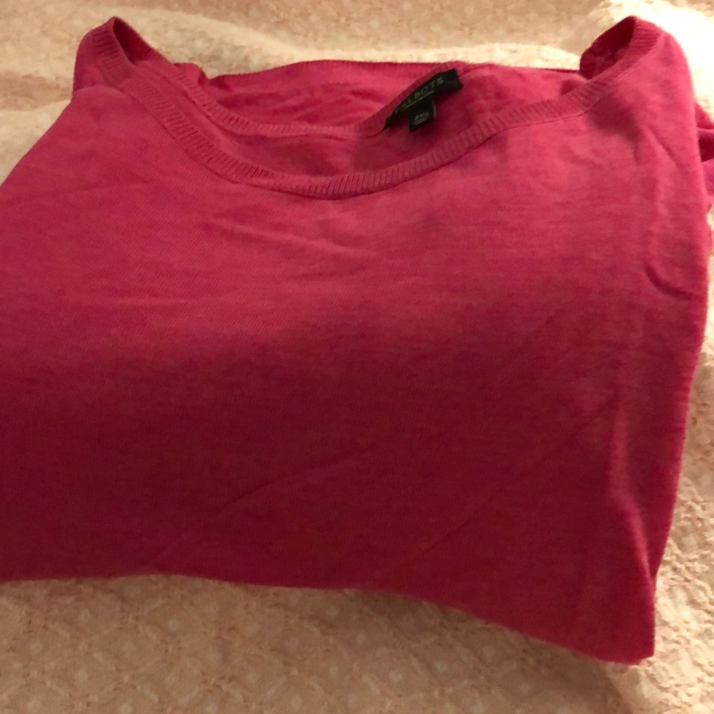 Vintage LikeNew Pink 2X Talbots S/S Sweater